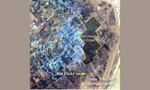 Area destroyed Khuza'a