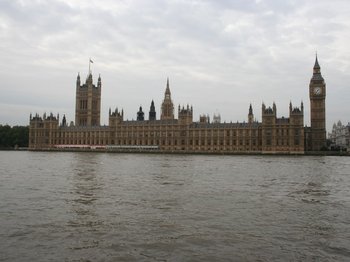 Westminster with grey skies