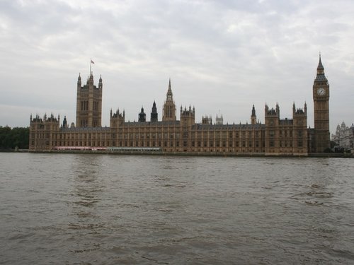 Westminster with grey skies