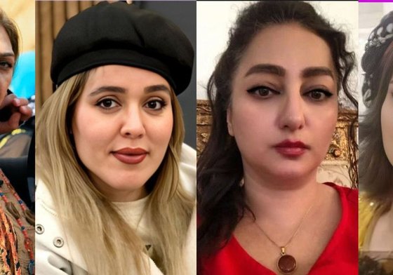From left to right: Baran Saedi, Soma Mohammadrezaei, Leila Pashaei, Sohaila Motaei. The four Kurdish women’s rights activists were arrested after they participated in IWD events