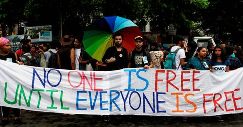 Pride walk in Kolkata, India in 2019