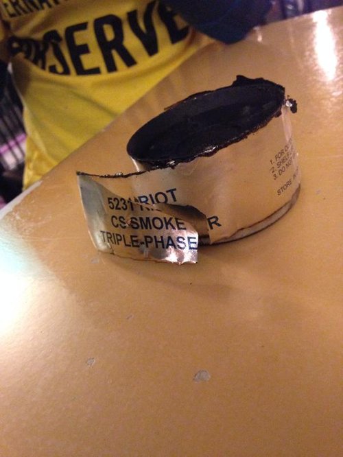 gas canister recovered by one of Amnesty observer team