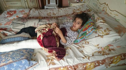 Ten-year-old Ghina Ahmad Wadi, was shot in the leg by a sniper on 2 August