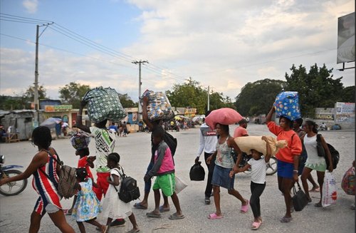 Picture of children fleeing