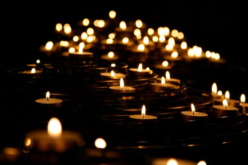 Candle in Rome, Italy