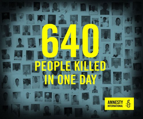 640 people killed in one day