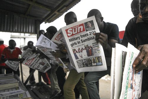 Nigeria kidnapped women and girls freed - EPA pic