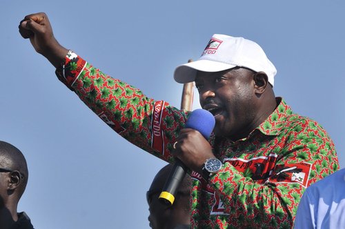 President of Burundi Pierre Nkurunziza in 2010 election campaign