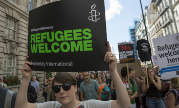 Refugees welcome march