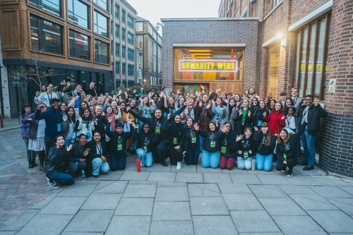 A group of this year's Amnesty student activists outside our London HQ